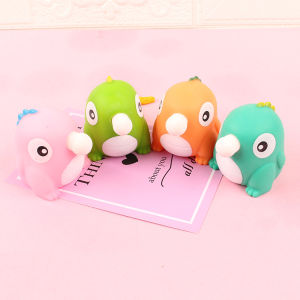 LYZRC New Type Duck Spitting Bubble Toy Duck Enamel TPR Pinch Music Vent Ball Decompression Toy Blowing Bubble Childrens Toy