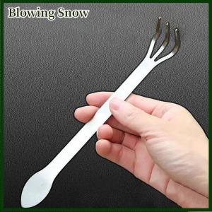 Blowing 1 cái mới bằng thép không gỉ gốc Rake Bonsai Chậu cây 3-prong nới lỏng đất công cụ cầm tay chống gỉ Rake nhà làm vườn công cụ