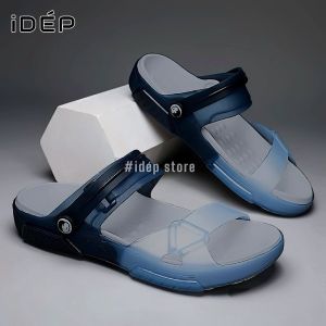 Giày sandal nhựa EVA siêu nhẹ đi mưa cho Nam iDÉP GL021 Dép xăng đan quai hậu chống nước đi biển mùa hè