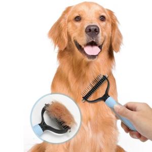 Double Side Dog Comb Stainless Steel Teeth Pet Brush For Matted Furs Loose Hair Remover Efficient Grooming Comb for Cats