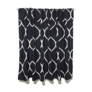 Gorden Tirai Kolong Dapur Kitchen Set Motif Curva Black Model Poni Minimalis Modern Warna Hitam Dekorasi Dapur