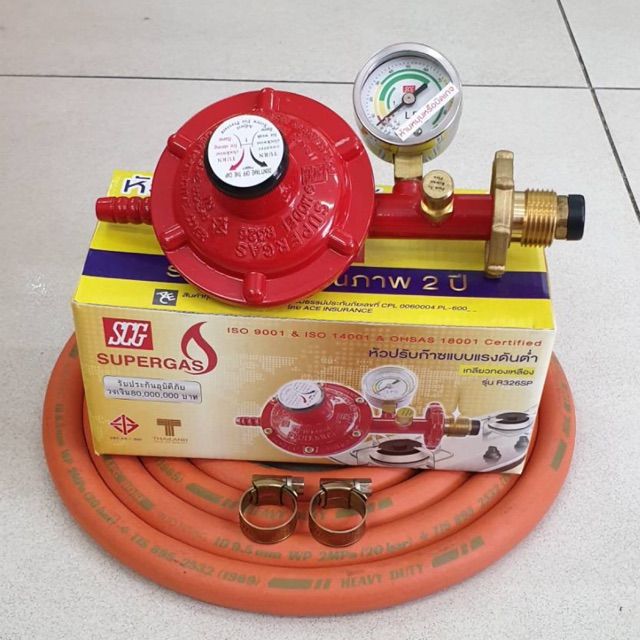SCG หัวปรับแก๊สแรงดันต่ำ พร้อมชุดเซฟตี้และเกจวัด รุ่น R326SP พร้อมสาย ...