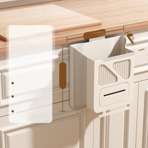Kitchen Trash Can Wall Hanging Trash Hanging folding trash can Living Room Cabinet Door Hanging Paper Basket Food Waste Storage Bucket 10L挂式折叠垃圾桶