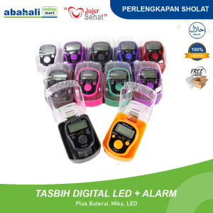 Tasbih Digital LED ALARM Dengan Mika Plus Batrai Cocok Untuk Sholat Wirid Ibadah Untuk Souvenir
