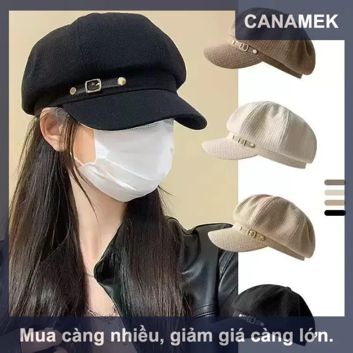 【CANAMEK】 Mùa thu và mùa đông anh Retro Newsboy họa sĩ Mũ Duckbill ...