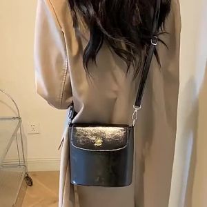 R Sling Bag for Woman Luxury Crossbody Bag New Leather Shoulder Bag Female Saddle Bag