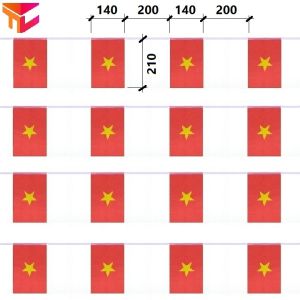 [HCM]Dây cờ Việt Nam dài khoảng 65m cổ vũ đội tuyển bóng đá Việt Nam (Dải cờ trang trí - cờ dây)