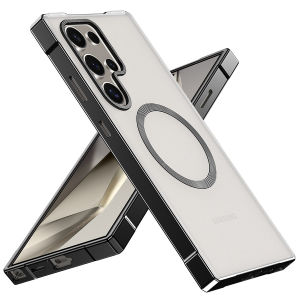 Applicable for Samsung S25 UltraS24 UltraS25UltraS24 Ultra Mobile phone caseMetal Magnetic suction Case coverHeat dissipation Frosted Back plate All inclusive Hard shellShockproof Casing