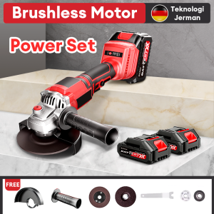 REAIM 450W Cordless Angle Grinder Brushless 4Inch Mesin Gerinda Baterai angle grinder gurinda