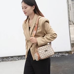 G7 European and American Cross-Border New Womens Bag Color-Block Print Casual Shoulder Bag Wholesale Foreign Trade Crossbody Bag Mother Two-Piece Set 7/7