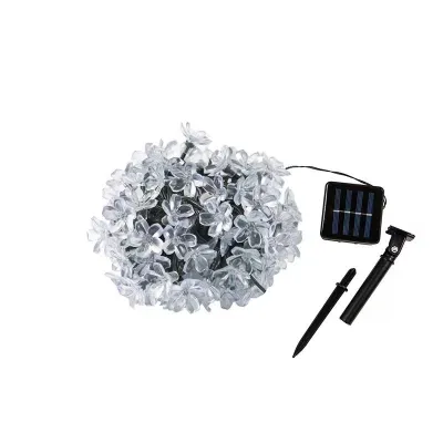 UORRIS Solar LED Light Garden Waterproof Cherry Flower Fairy String Light Raya Lampu Decor