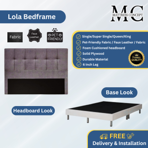 Mattress Concept Lola Divan Bedframe Pet Friendly Fabric/Faux Leather/Fabric All Size Available
