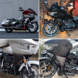 QMSTART Racing Motorcycle Side Panels Winglet Spoiler Airfoil Faring Cover Protector For Harley Davidson Road Glide 117 CVO 121 2023 2024 2025 2026
