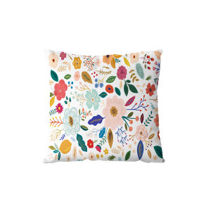 Vỏ gối vải in nhung Melva họa tiết hoa lá Made4Home size 45*45cm