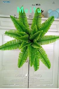 Cành lá nhựa cỏ treo tường trang trí decore Cây giả làm phong cảnh cho quán gia đình nhà hàng