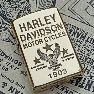 Bật Lửa Hột Quẹt Zippo Haley-Davidson Mộc Đáy Ngược Đời La Mã XIII Đồng Nguyên Khối ( Tặng Phụ Kiện)