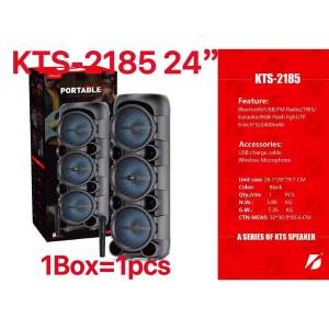 KTS-2185 2400mAh dual 8inch Outdoor Bluetooth Karaoke Breathtaking lights Speaker for Home Use with mic