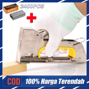 Stapler Tembak Cekrekan Pengokot Hekter Gun Tacker Guntacker +Isi 2400