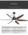 66 Inch Ceiling Fan With Light Ceiling Fans With Lights Remote Control Indoor Outdoor Ceiling Fan Light With 6 Blades For Living Room Bedroom Office Restaurant. 