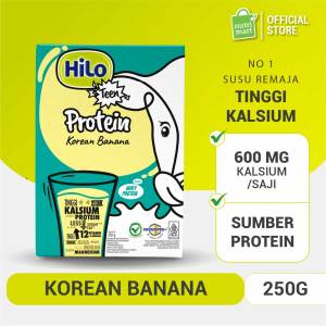 HiLo Teen Korean Banana 250g - No 1 Susu Remaja Tumbuh Tinggi Kalsium Protein Lebih Rendah Gula