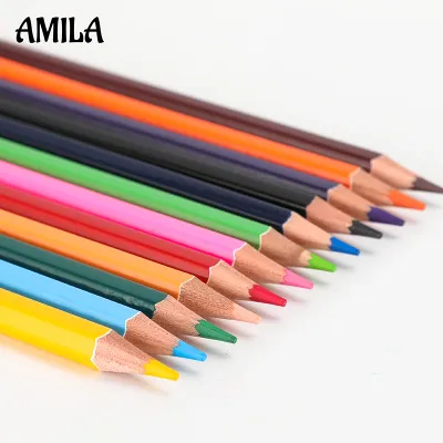 Bút chì màu hòa tan trong nước kim loại 12 màu amila để tranh nghệ thuật và sơn