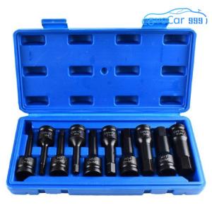 10Pcs Cr-V Steel Hex Socket Tool Kit Rust Proof Pneumatic Wrench Tool Drive Impact Hex Bit Socket Adapter For Automotive Pneumatic Electric Repair