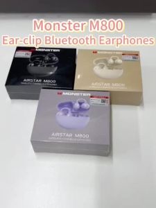 (HD1)Monster AIRSTAR M800 Open-Ear TWS Earphones: Stereo Hi-Fi Waterproof Noise-Reducing with Ear-Clips Fon Telinga TWS Monster AIRSTAR M800 Terbuka-Telinga: Stereo Hi-Fi Kalis Air Pengurangan Bunyi dengan Cangkuk Telinga