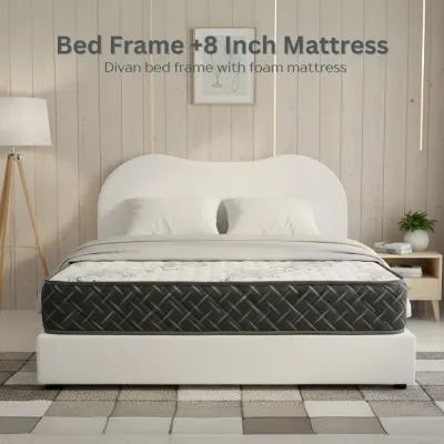 [Bedframe Package] Furniture Direct CLOUD Queen & King Bed With 8 Inch Foam Mattress
