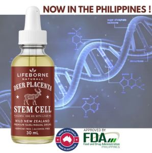 LifeBorne Deer Placenta Stem Cells Anti-Aging Drops. Anti-Wrinkle and Skin Rejuvenation Treatment All Day Energy Boost Immune System Reduce Joint Pain. Regain your Youthful Look and Strenght. Magiging Magaan at Malakas ang Iyong Katawan.