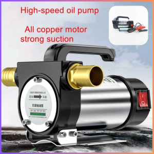 KING Pompa Diesel Pump Oil Fuel Transfer Liquid Copper 12V 380W Cairan Oil Transfer Oil Pompa Minyak