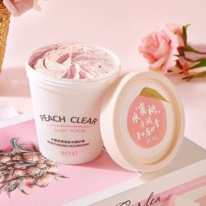 Tẩy tế bào chết body đào Peach Clear Heyxi 200g tẩy sạch da chết toàn thân trắng mịn da hàng nội địa Trung