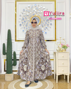 GAMIS ARISA Rayon Viscose Tebal Premium Dress Lebaran | YULIIRA FASHION Kancing Busui Wanita