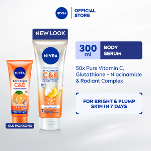NIVEA Body Extra Bright C&E Vitamin Lotion 300 ml / 170 ml / 70ml / Twin pack / Body Care / Moisturizer / Hand Cream / Skin Care (Losen Badan)