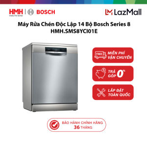 Máy Rửa Chén Độc Lập 14 Bộ Bosch HMH.SMS8YCI01E Series 8 Home Connect Chính Hãng - Bảo Hành 36 Tháng - Miễn Phí Vận Chuyển & Lắp Đặt