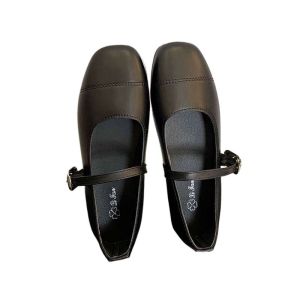 Ielgy Bạc nông khí Mary Jane Giày Nữ Mới Nhẹ Giày da