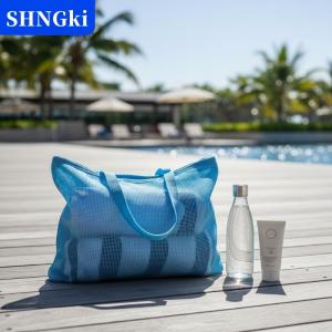 [COD] 🔥🔥🔥SHNGki Lưới lớn bãi biển Tote Túi chống thấm nước sandproof cho hồ bơi phòng tập thể dục lưu trữ 2 xử lý cho ngoài trời mùa hè du lịch