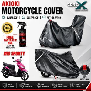 AKIOKI COREX Motorcycle Cover for Mio Sporty with fantastic xml – Waterproof Convertible Motor Cover with Strap Lock