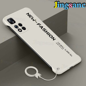 Jingsanc For Xiaomi Redmi Note 11 Pro+ 5G/Note 11 Pro Plus 5G Phone Case [Free Lanyard] Luxury Matte Borderless Ultra-Thin Plastic Cover Shockproof Protective Back Casing