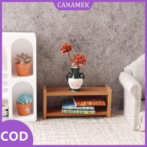 CANAMEK✨ 1 12 Dollhouse Mini lưu trữ bằng gỗ giá kệ Dollhouse phòng khách đồ nội thất trang trí nhà búp bê trang trí giả vờ chơi đồ chơi