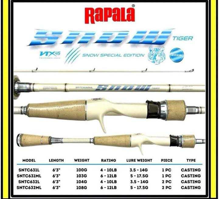 RAPALA SNOW/ SNOW TIGER BAITCASTING(BC) FISHING ROD