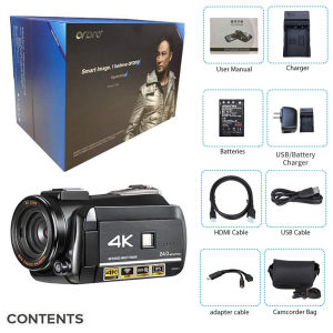 Máy Quay Hồng Ngoại ORDRO AC3 Máy Quay Video 4K Chuyên Nghiệp Với Zoom Kỹ Thuật Số 30X & Điều Khiển Từ Xa IR & Wifi & Ứng Dụng