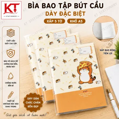 (10 tờ) Bìa bao tập tiện lợi Bút Cầu lồng kiếng tiện lợi 2in1 loại dày đặc biệt.
