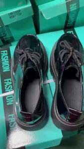 Thick-Soled WomenS Leather Shoes Trendy Ins College Style 2025 New Model Height-Increasing Versatile JK Single Shoes