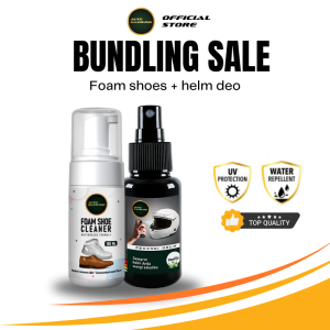 Auto Dazzling Paket Pembersih Sepatu Foam Shoes Cleaner dengan Helm Deo Penghilang Bau Apek