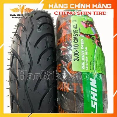 Vỏ Lốp Xe Điện 3.00-10 Không Săm (Ruột) Chính Hãng CHENG SHIN TIRE Dày Dặn Bám Đường