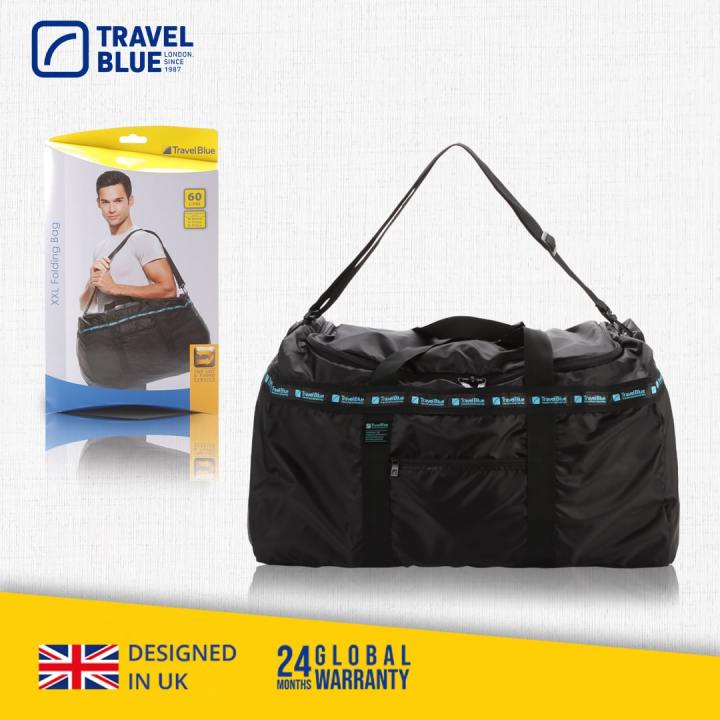 Travel blue black 40 litres discount folding jumbo duffle travel bag