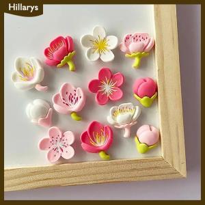 [Hillarys] 12pcs Creative Whiteboard Cartoon Magnetic Sticker Fridge Magnet Pink Flower Resin Decorative Refrigerator Magnets