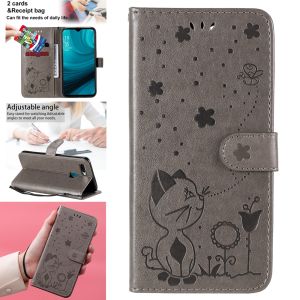 เคสโทรศัพท์กันตกสำหรับ OPPO A3S A12 A5 A5S A7 AX5 AX7 A5 A9 AX5S A12E A52 A92 A93 A73 A53 A31วาดลายการ์ตูนเคสฝาปิดหนังแบบพับมีกระเป๋าเงินแม่เหล็ก