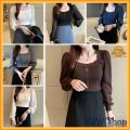AJWShop [ZY XAC] Blouse Wanita Kekinian Korean Style Rajut Lengan Panjang Import Premium | Atasan Blouse Rajut Wanita Korea Import | Blouse Atasan Rajut Wanita Lengan Panjang Import Premium Rajut | Baju Rajut Lengan Panjang Korean Style | Atasan Wanita. 