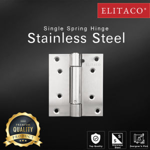 ELITACO 4 5 Stainless Steel Spring Hinge Single Cowboy Self Close Butterfly Door Hinges 100mm 125mm Automatic Adjustable Soft Close